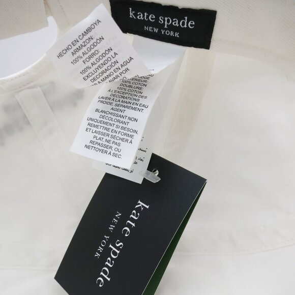 Kate Spade New York Bow Baseball Cap in Cream OS NWT Embroidered Logo
